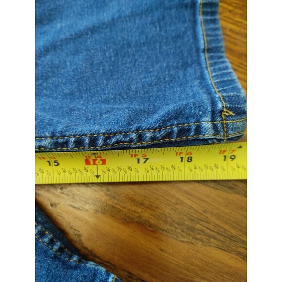 Classic Wide Leg Cropped Pants Liz&Me 38" Pull On 19" Inseam Blue Denim - Picture 10 of 10